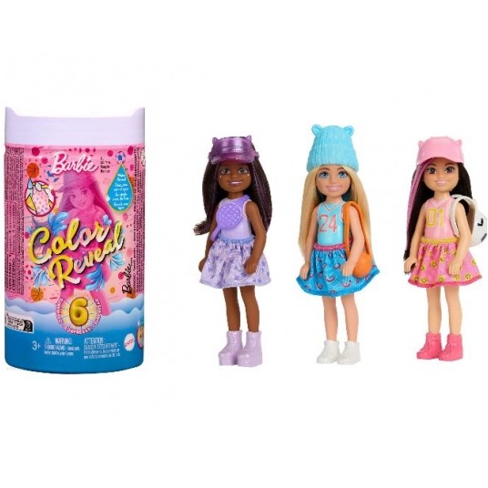 BARBIE CHELSEA COLOR REVEAL LALKA SPORTOWA /6 -zdjęcie numer 2