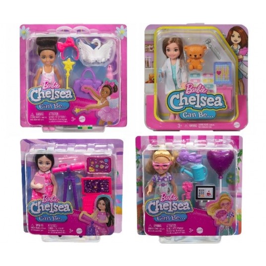 BARBIE CHELSEA LALKA KARIERA ASST /12 -zdjęcie numer 1