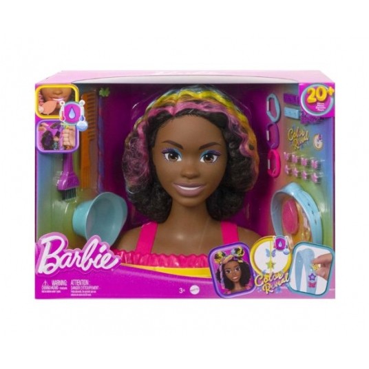 BARBIE COLOR REVEAL GŁOWA DO STYLIZACJI KRĘCONE /1 -zdjęcie numer 1