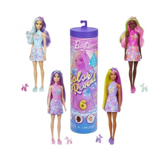 BARBIE COLOR REVEAL LALKA BALONOWE ZWIERZĄTKA /6 -zdjęcie numer 1