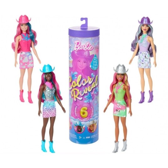 BARBIE COLOUR REVEAL DISCO LALKA KOWBOJKA /6 -zdjęcie numer 1