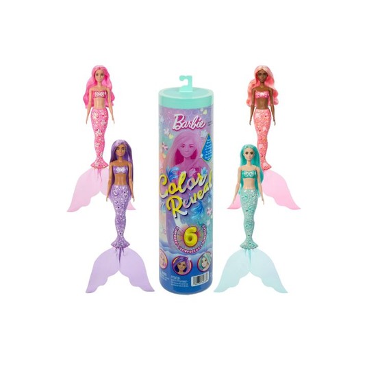 BARBIE COLOUR REVEAL LALKA SYRENKA SERIA KLEJNOTY /6 -zdjęcie numer 1