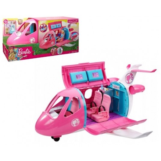 *** BARBIE DREAMHOUSE RÓŻOWY SAMOLOT + AKCESORIA/1 -zdjęcie numer 1