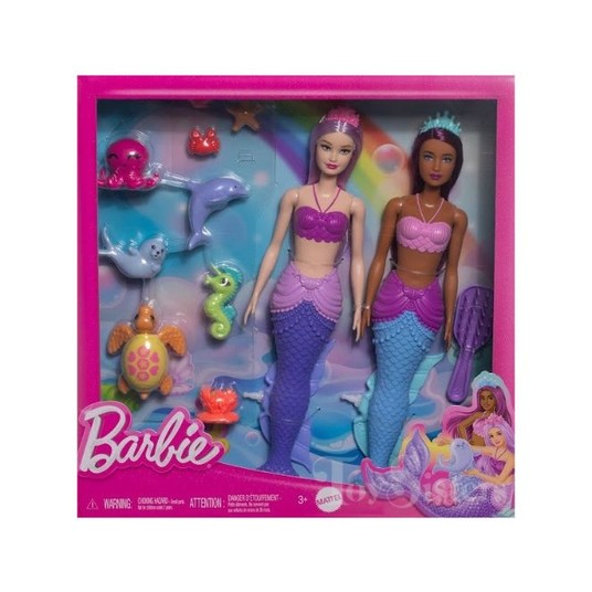 BARBIE DREAMTOPIA 2x LALKA SYRENKA + ZWIERZĄTKA /4 -zdjęcie numer 1