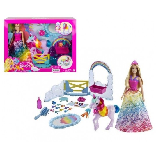 *** BARBIE DREAMTOPIA LALKA + JEDNOROŻEC -zdjęcie numer 1