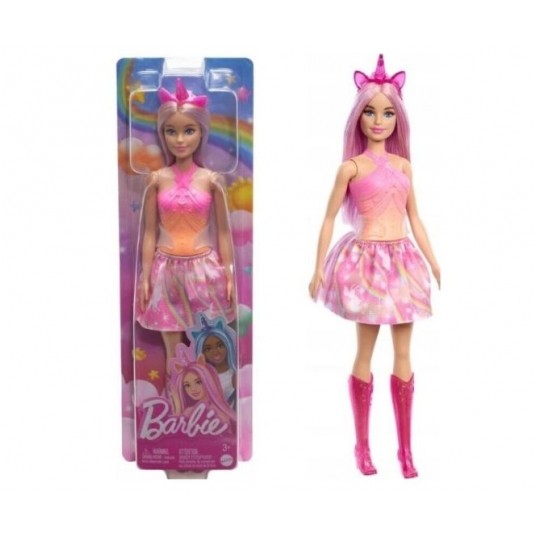 BARBIE DREAMTOPIA UNICORN LALKA RÓŻOWE WŁOSY /6 -zdjęcie numer 1