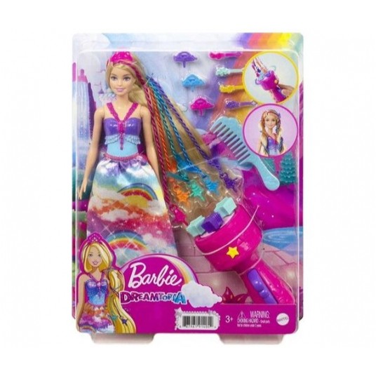 BARBIE DREAMTOPIA ZAKRĘCONE WŁOSY ZAPLATACZ /6 -zdjęcie numer 1