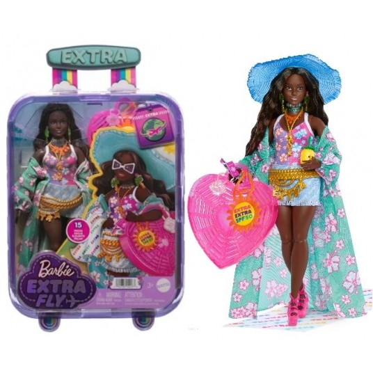BARBIE EXTRA FLY LALKA PLAŻOWA W PODRÓŻY /4 -zdjęcie numer 1