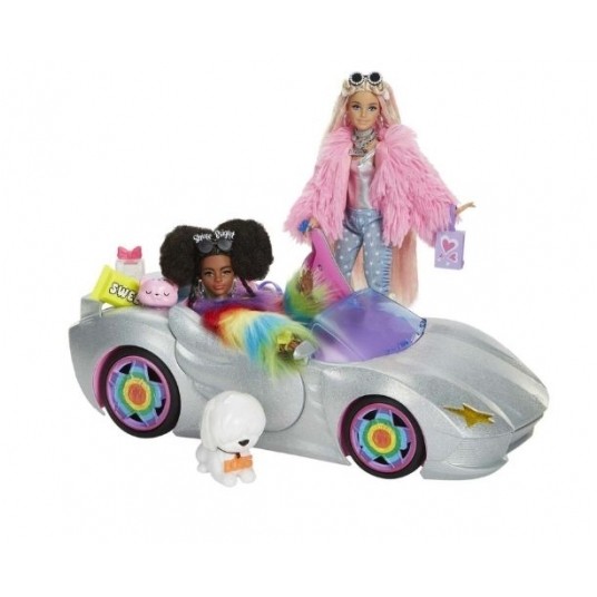 BARBIE EXTRA KABRIOLET LALKI + AKCESORIA /1 -zdjęcie numer 1
