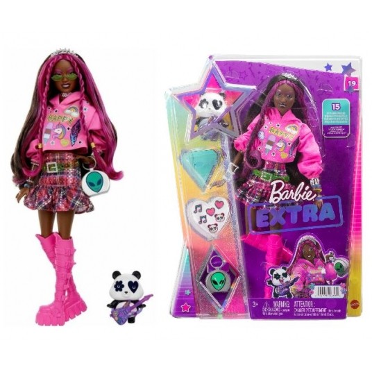 BARBIE EXTRA LALKA RÓŻOWE WŁOSY /4 -zdjęcie numer 1