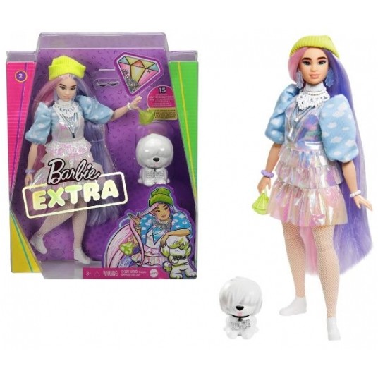 BARBIE FASHIONISTAS EXTRA MODA LALKA Z PIESKIEM /4 -zdjęcie numer 1