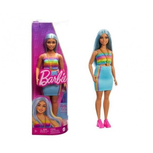 BARBIE FASHIONISTAS LALKA NIEBIESKIE WŁOSY /6 -zdjęcie numer 1