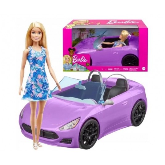 BARBIE FIOLETOWY KABRIOLET Z LALKĄ /2 -zdjęcie numer 1