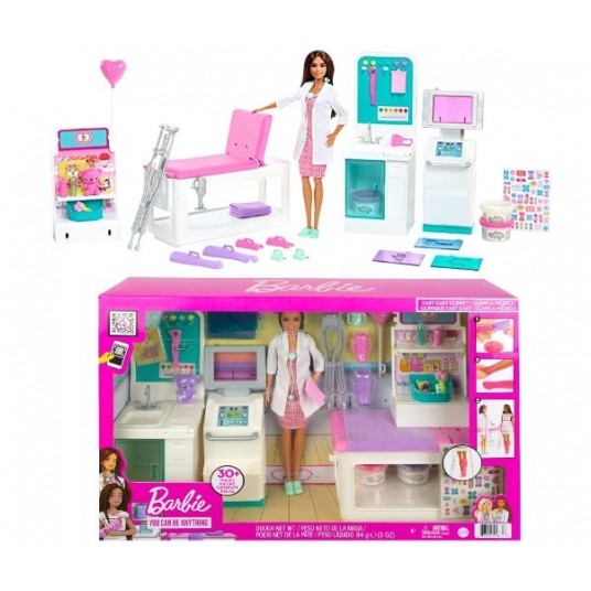 BARBIE KARIERA ZESTAW U LEKARZA ZAKŁADAMY GIPS /1 -zdjęcie numer 1