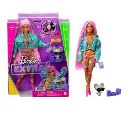 BARBIE LALKA EXTRA MODA DJ Z MYSZKĄ /4 -zdjęcie numer 1
