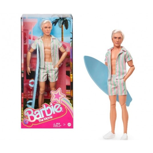 BARBIE LALKA FILMOWA KEN SURFER Z DESKĄ RYAN /3 -zdjęcie numer 1