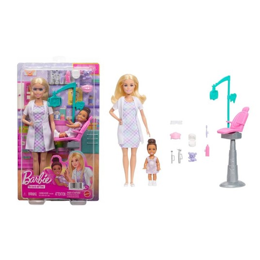 BARBIE LALKA KARIERA DENTYSTKA ZESTAW SALON DENTYSTYCZNY /4 -zdjęcie numer 1
