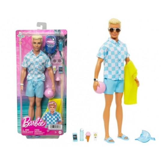 BARBIE LALKA KEN NA PLAŻY W WAKACYJNYM STROJU /4 -zdjęcie numer 1
