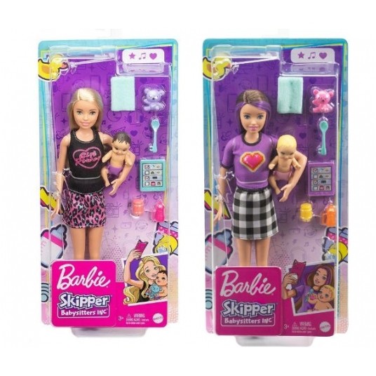 BARBIE LALKA OPIEKUNKA + BOBAS /4 -zdjęcie numer 1