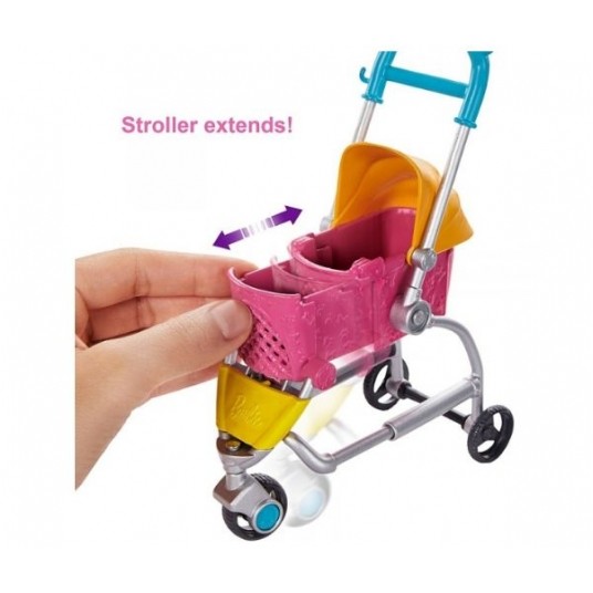BARBIE LALKA OPIEKUNKA + SPACERÓWKA Z PIESKAMI /4 -zdjęcie numer 1