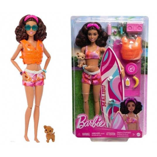 BARBIE LALKA SURFERKA + AKCESORIA /4 -zdjęcie numer 1