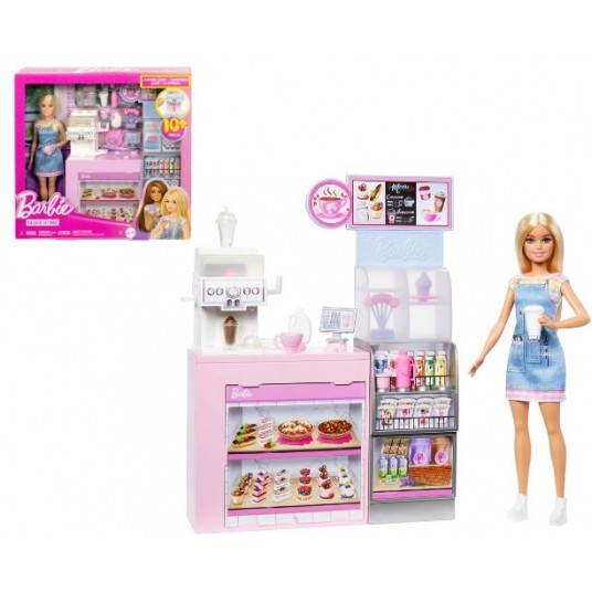 BARBIE LALKA ZESTAW KAWIARNIA + AKCESORIA/3 -zdjęcie numer 1