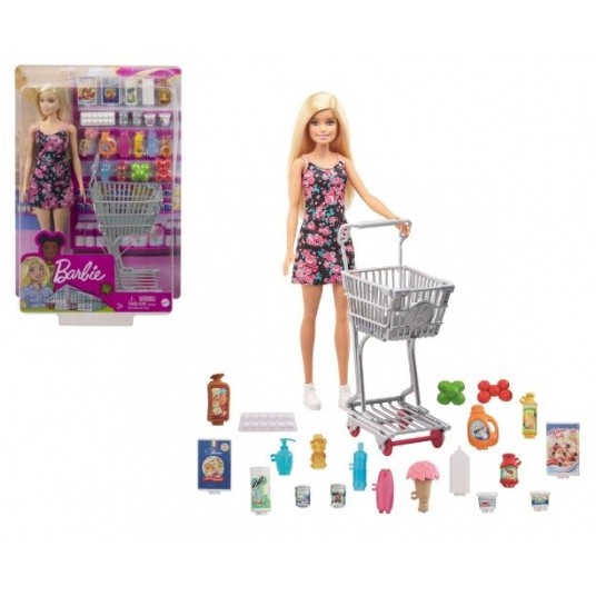 BARBIE LALKA ZESTAW NA ZAKUPACH + AKCESORIA/3 -zdjęcie numer 1