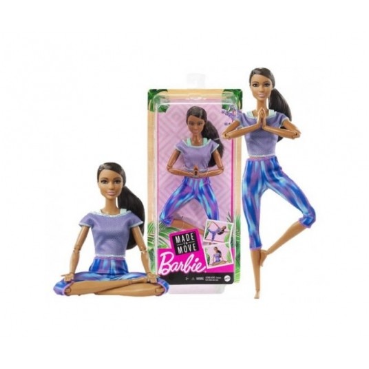 BARBIE MADE TO MOVE GIMNASTYCZKA CIEMNY BRĄZ /4 -zdjęcie numer 2