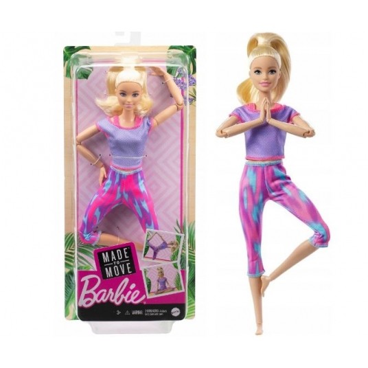 BARBIE MADE TO MOVE GIMNASTYCZKA CIEMNY BRĄZ /4 -zdjęcie numer 1