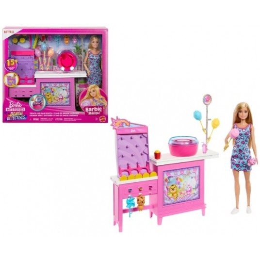BARBIE MALIBU ZESTAW STOISKO Z GRĄ I WATĄ CUKROW/4 -zdjęcie numer 1
