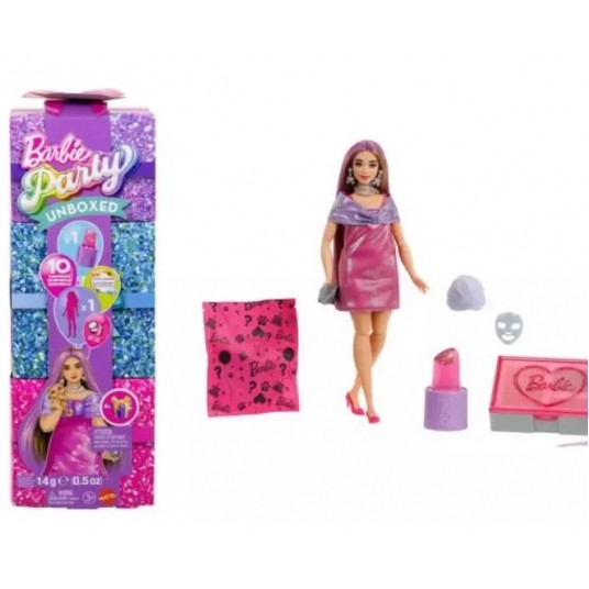 BARBIE PARTY UNBOXED GLAM PARTY LALKA + AKC /3 -zdjęcie numer 1