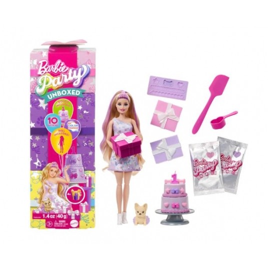 BARBIE PARTY UNBOXED LALKA NIESPODZINAKA /3 -zdjęcie numer 1