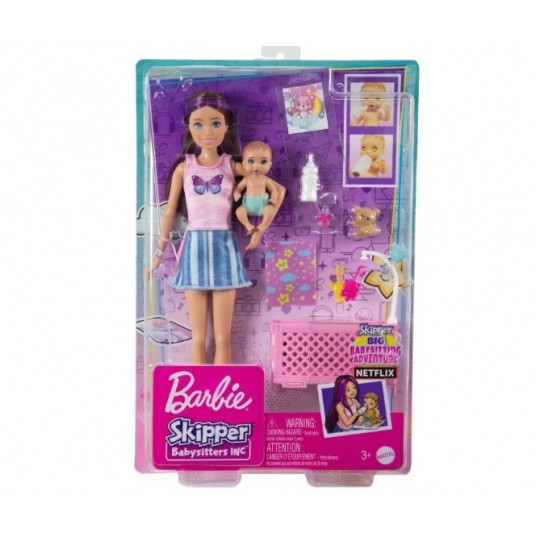 BARBIE SKIPPER LALKA OPIEKUNKA + BOBAS /3 -zdjęcie numer 1