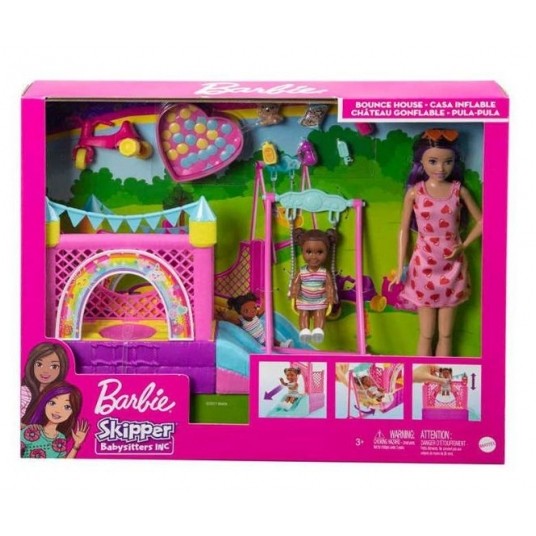 BARBIE SKIPPER OPIEKUNKA ZESTAW DMUCHANY ZAMEK /3 -zdjęcie numer 2