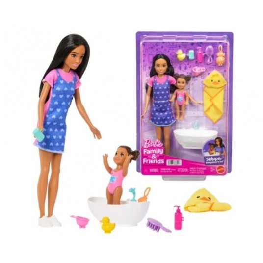 BARBIE SKIPPER ZESTAW KĄPIEL MALUSZKA /3 -zdjęcie numer 1
