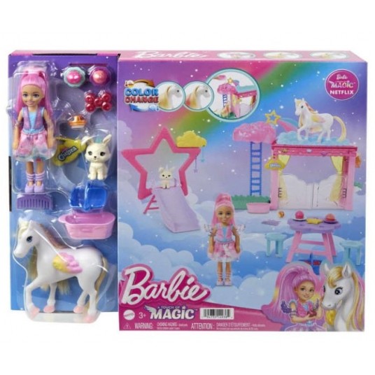 BARBIE TOUCH OF MAGIC LALKA CHELSEA I PEGAZ /4 -zdjęcie numer 1