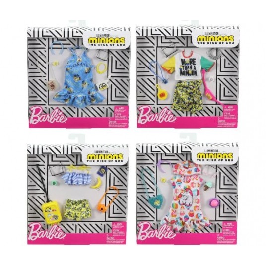 BARBIE UBRANKO DLA LAKI + AKCESORIA MINIONKI GJG28 -zdjęcie numer 6