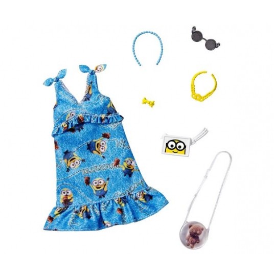 BARBIE UBRANKO DLA LAKI + AKCESORIA MINIONKI GJG28 -zdjęcie numer 3