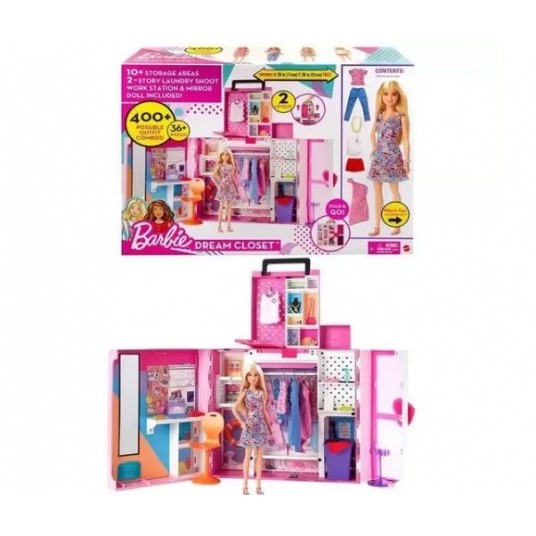 BARBIE ZESTAW GARDEROBA + LALKA AKCESORIA /1 -zdjęcie numer 1