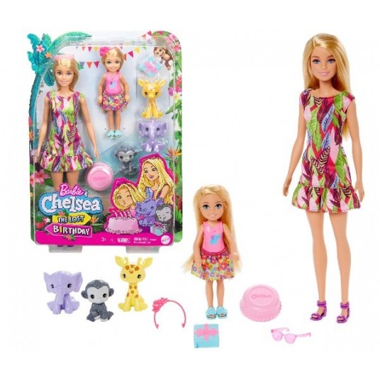 BARBIE ZESTAW LALKA BARBIE CHELSEA + ZWIERZĄTKA /4 -zdjęcie numer 1