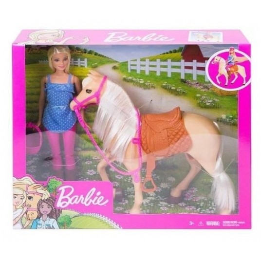 BARBIE ZESTAW LALKA + KOŃ /3 -zdjęcie numer 1