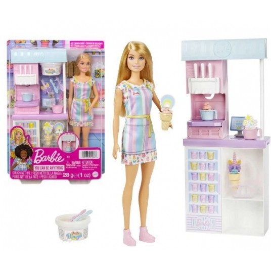 BARBIE ZESTAW LODZIARNIA + LALKA /6 -zdjęcie numer 1