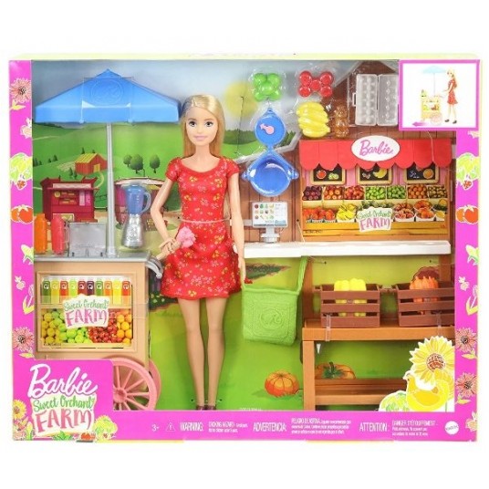 BARBIE ZESTAW SKLEPIK STRAGAN FARMERSKI + LALKA /3 -zdjęcie numer 1
