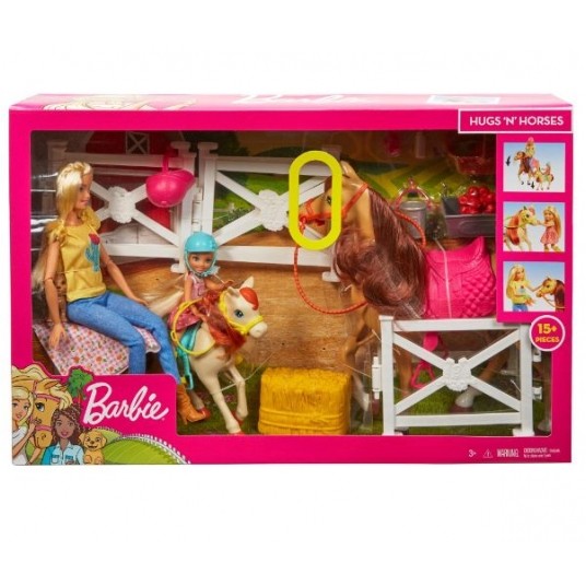 BARBIE ZESTAW STADNINA KONI + 2x LALKA /2 -zdjęcie numer 1