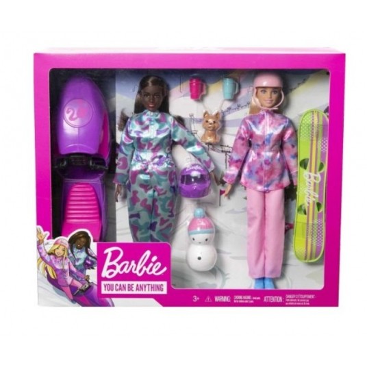 BARBIE ZESTAW ZIMOWY 2x LALKA ZE SKUTEREM /2 -zdjęcie numer 1