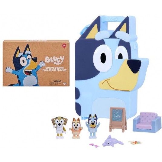 BLUEY ZESTAW WALIZKA + 3 FIGURKI /5 -zdjęcie numer 1
