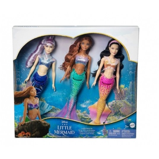 DISNEY MAŁA SYRENKA ARIEL 3-PAK LALEK /4 -zdjęcie numer 1