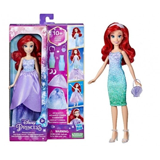 DISNEY PRINCESS LALKA ARIELKA +10 KREACJI /4 -zdjęcie numer 1
