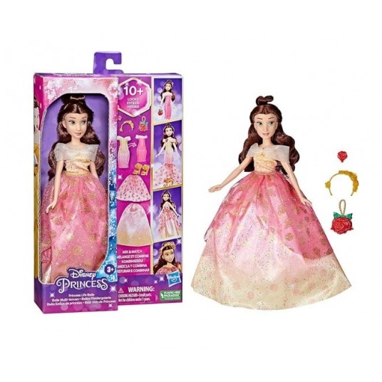 DISNEY PRINCESS LALKA BELLA +10 KREACJI /4 -zdjęcie numer 1