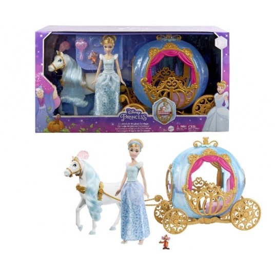 DISNEY PRINCESS LALKA KOPCIUSZEK + KARETA /1 -zdjęcie numer 1